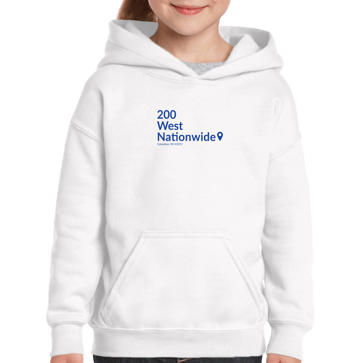 Columbus Hockey Stadium Kids Hoodie | White