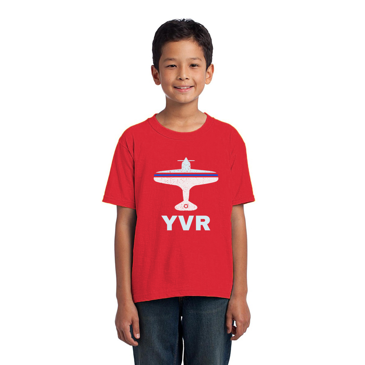 Fly Vancouver YVR Airport Kids T-shirt | Red