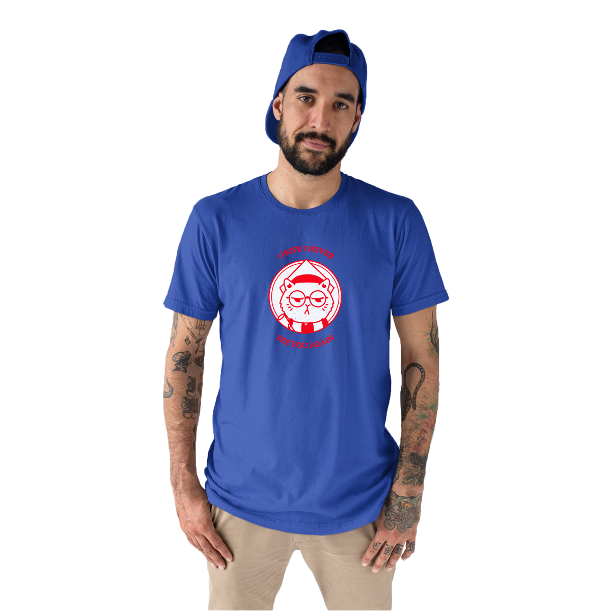 I Hope I Never See You Again Men's T-shirt | Blue