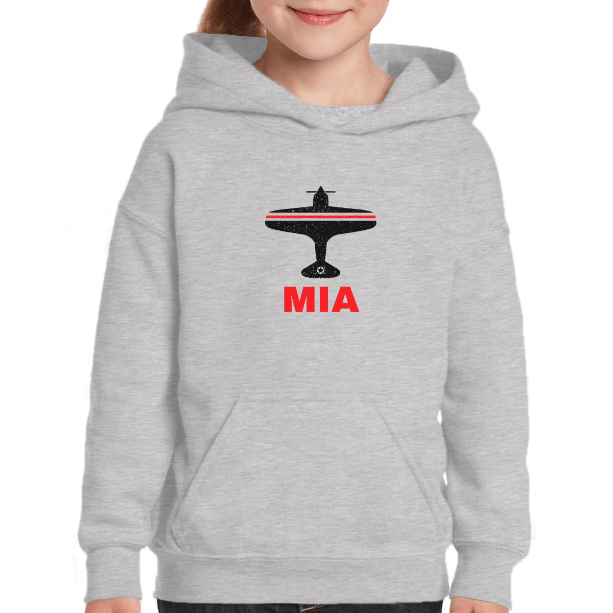 Fly Miami MIA Airport Kids Hoodie | Gray
