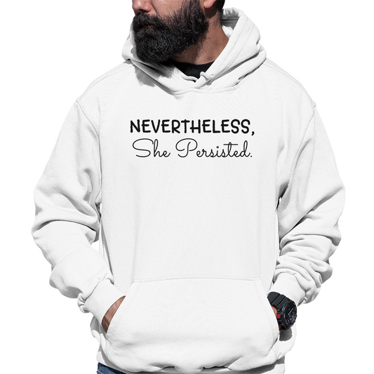 Nevertheless She Persisted Unisex Hoodie | White