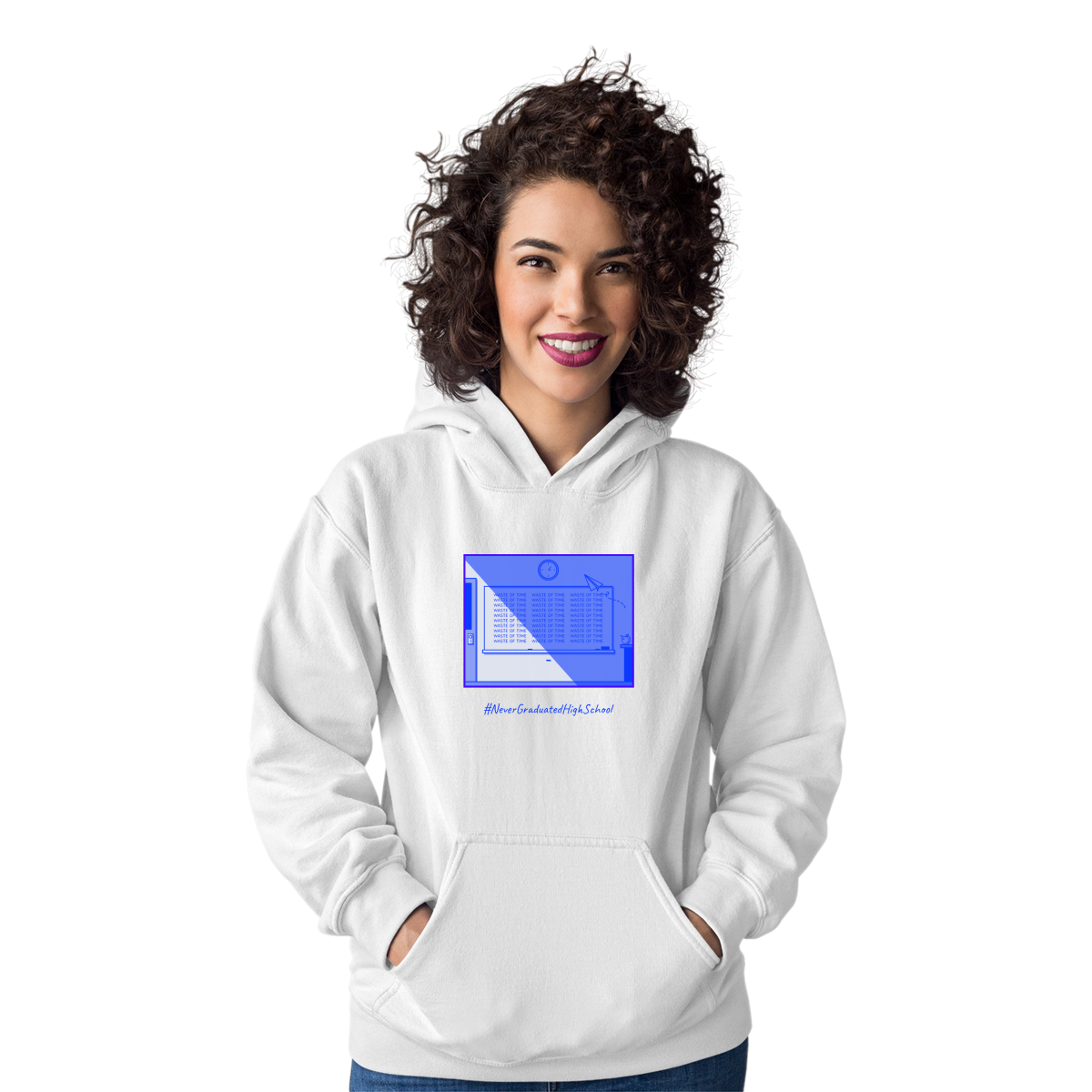 High School Dropout Unisex Hoodie | White