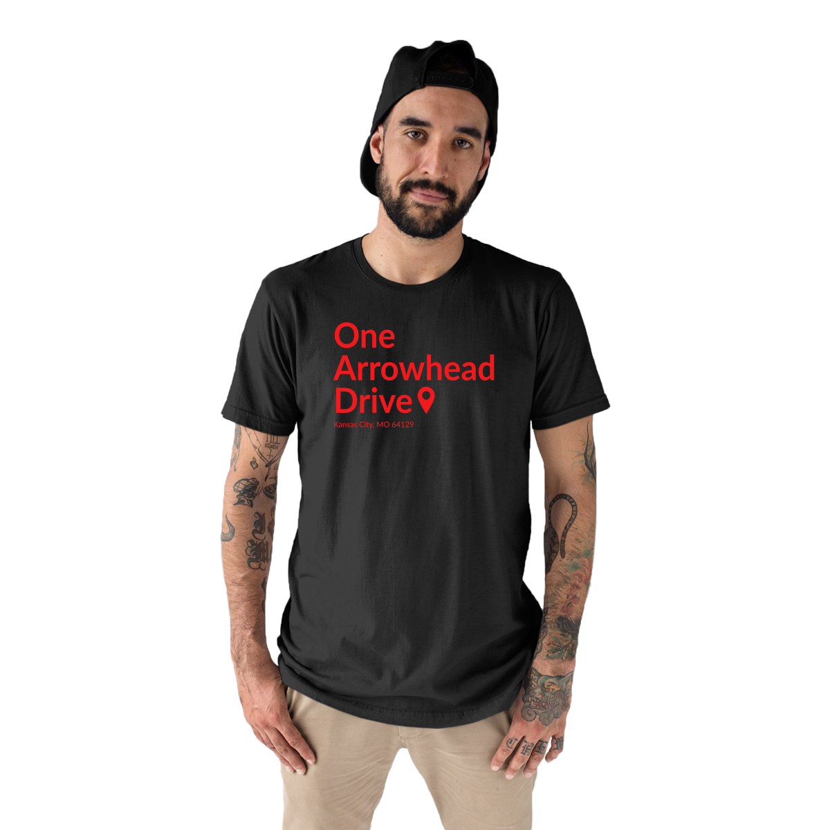 Kansas City Football Stadium Men's T-shirt | Black