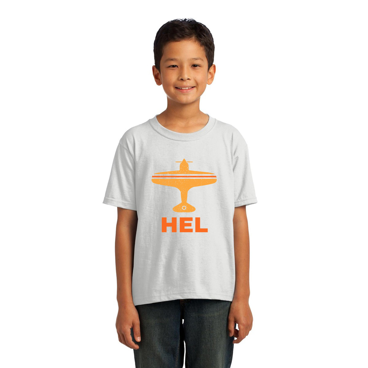 Fly Helsinki HEL Airport Kids T-shirt | White
