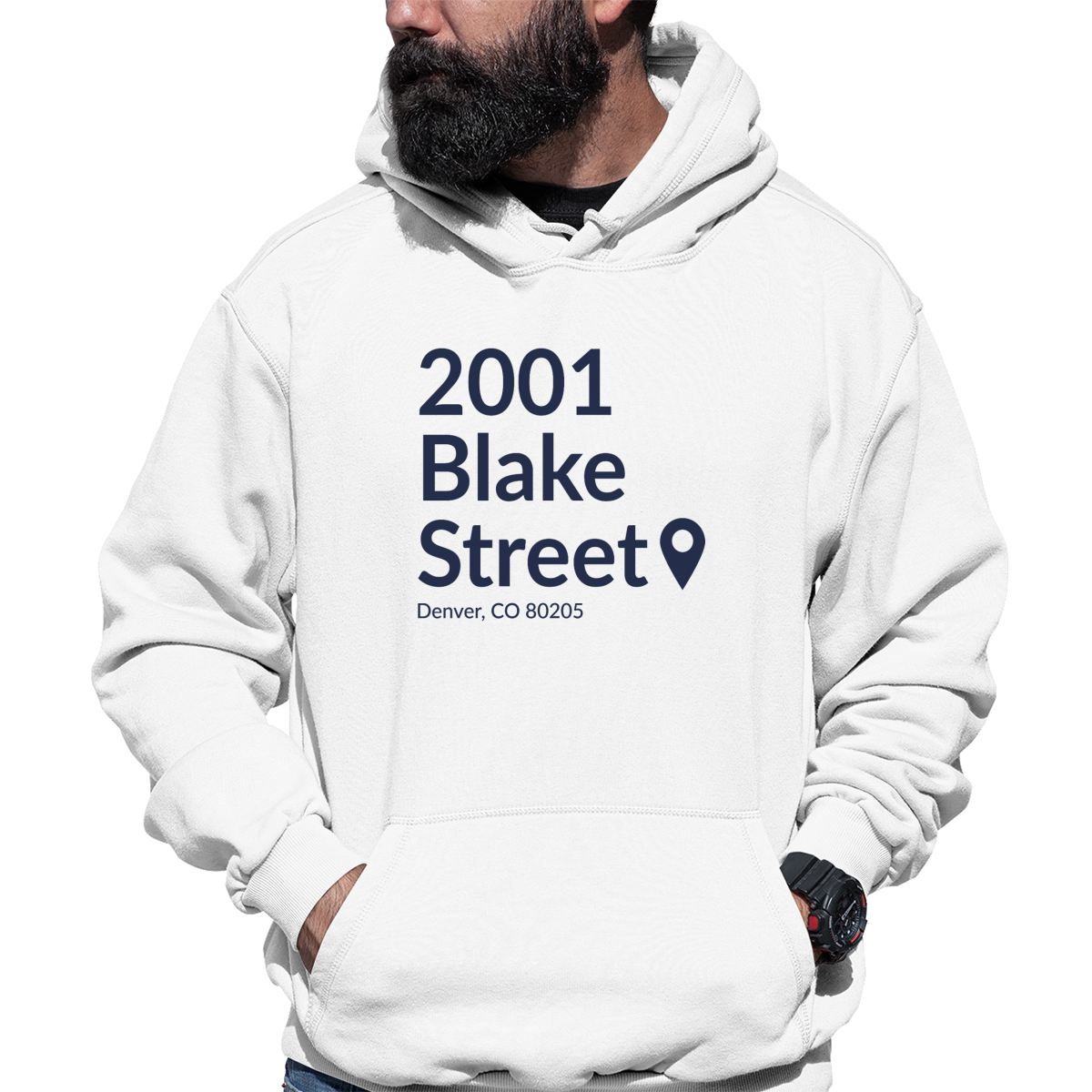 Colorado Baseball Stadium Unisex Hoodie | White