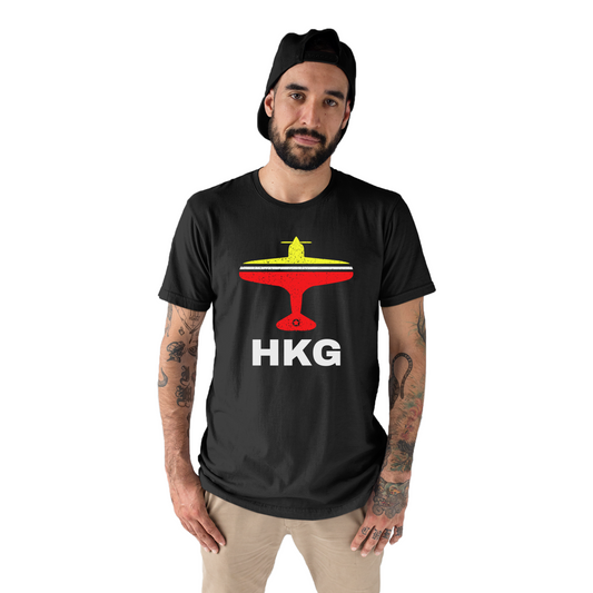 Fly Hong Kong HKG Airport Men's T-shirt | Black