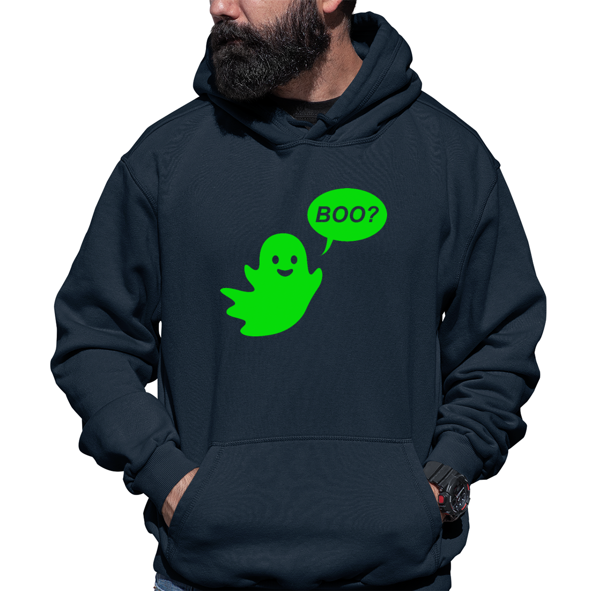 Cute Ghost Halloween Unisex Hoodie | Navy