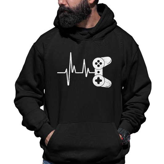 Gamer Heartbeat Unisex Hoodie | Black
