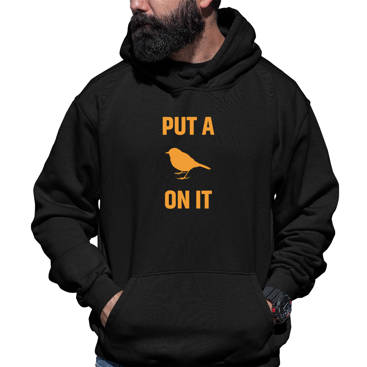 Put A Bird On It Unisex Hoodie | Black