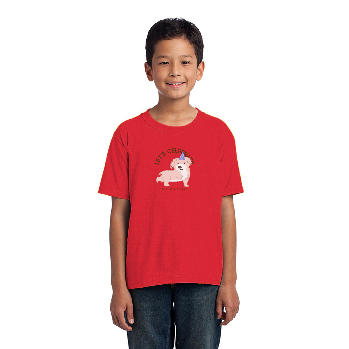 Let's Celebrate It is My Birthday Toddler T-shirt | Red
