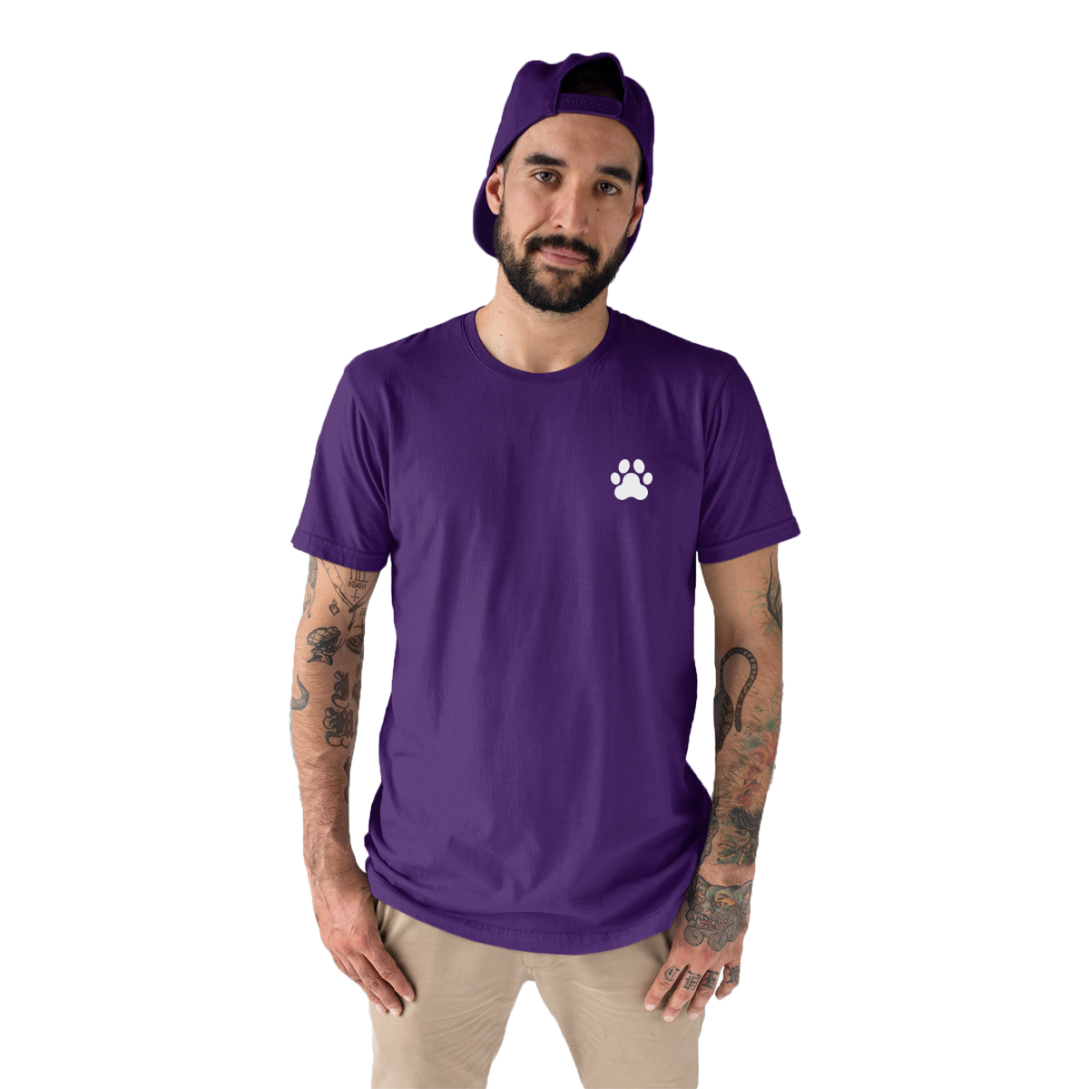 Paw Men's T-shirt | Purple