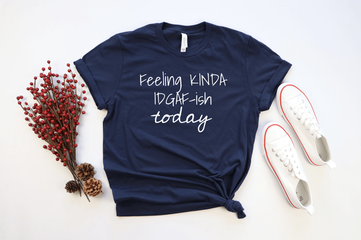 Feeling Kinda IDGAF-ish Today Men's T-shirt | Navy