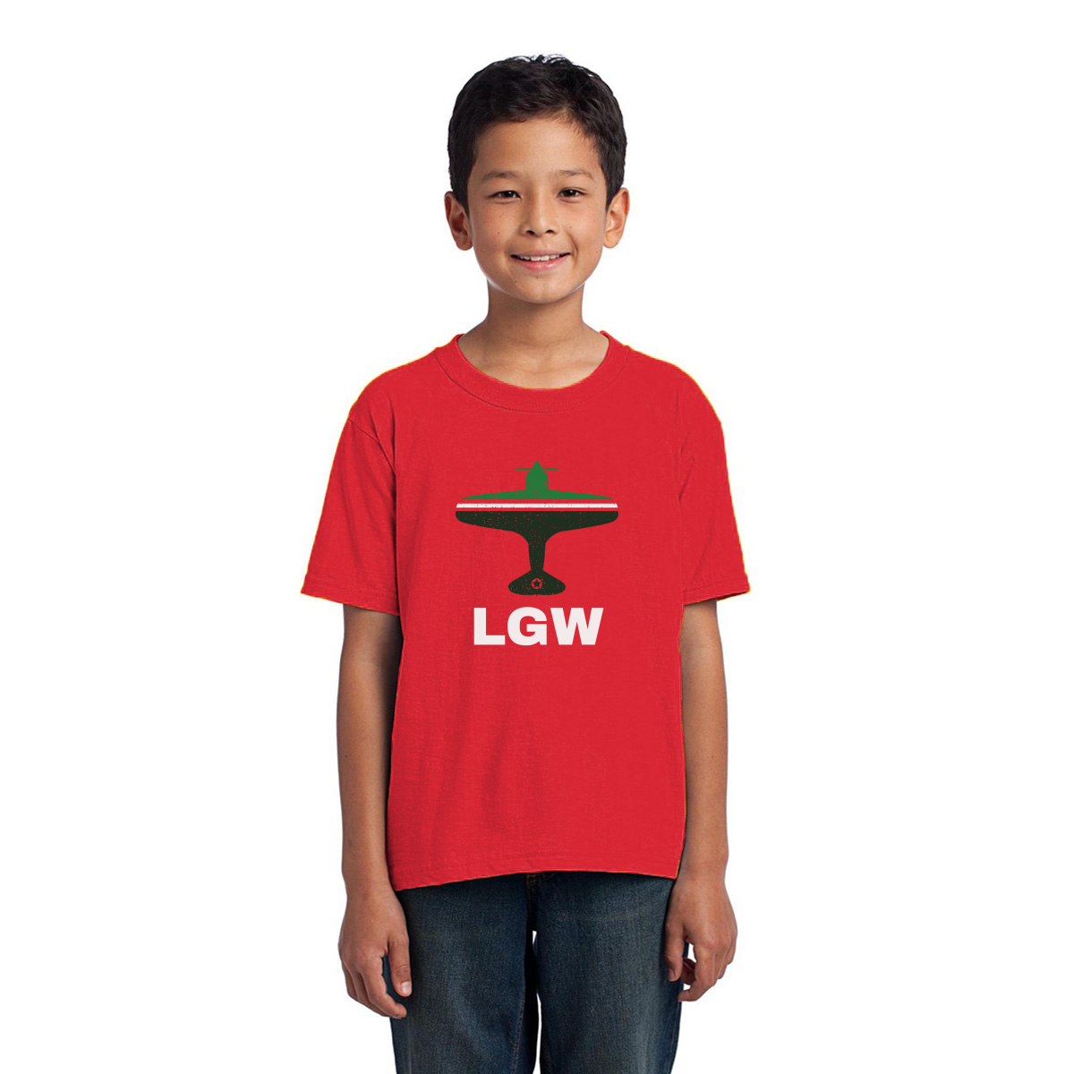 Fly London LGW Airport Kids T-shirt | Red