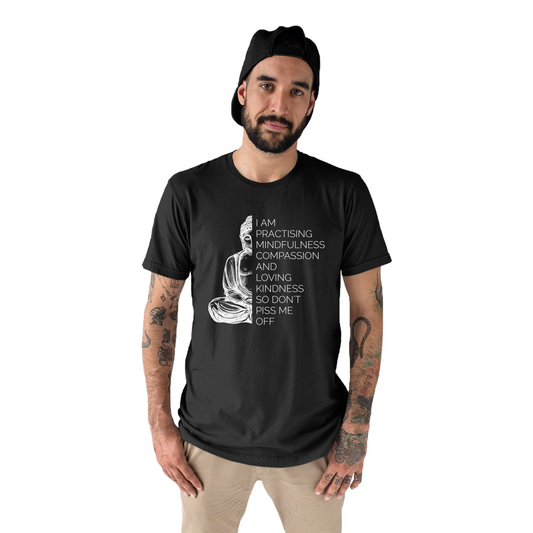 Funny Yoga  Men's T-shirt | Black