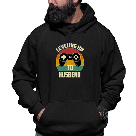 Leveling Up To Husband Unisex Hoodie | Black