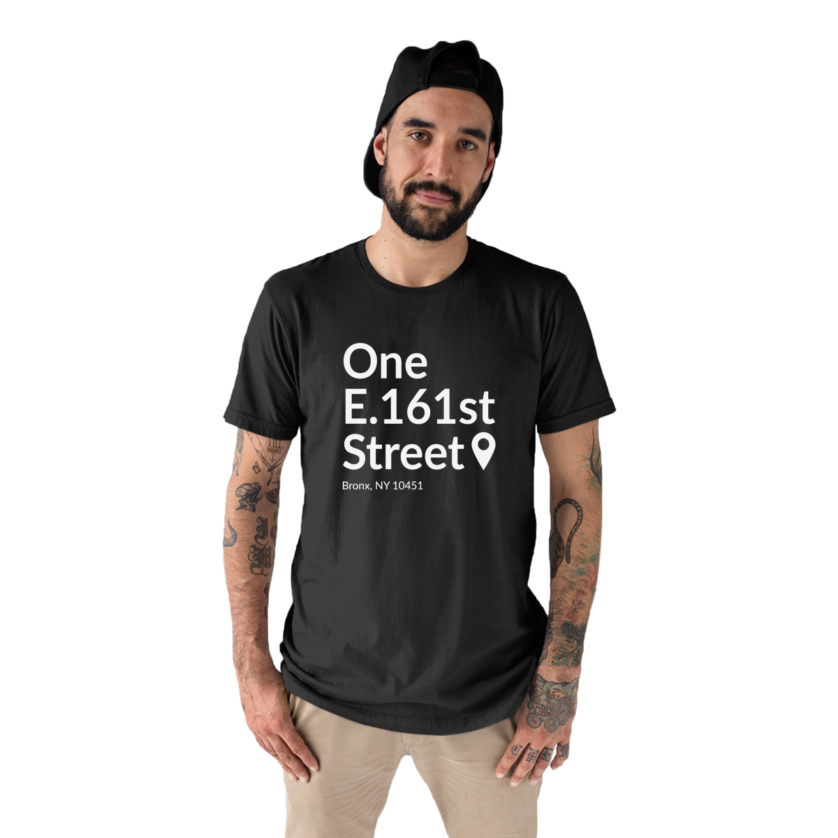 New York Baseball Stadium BXNY Men's T-shirt | Black