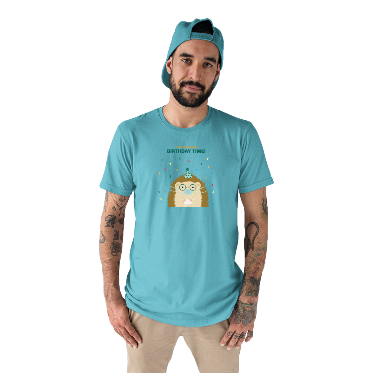 It is quarantine birthday time Men's T-shirt | Turquoise