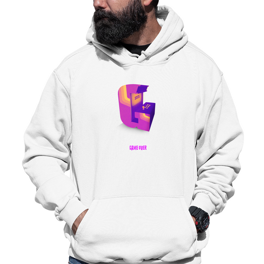 Game Over Unisex Hoodie | White