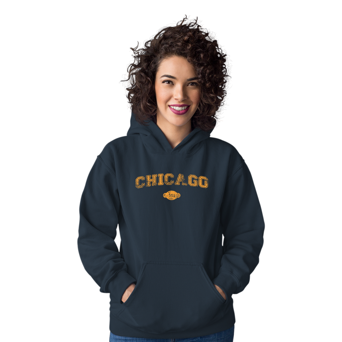 Chicago Represent Unisex Hoodie | Navy