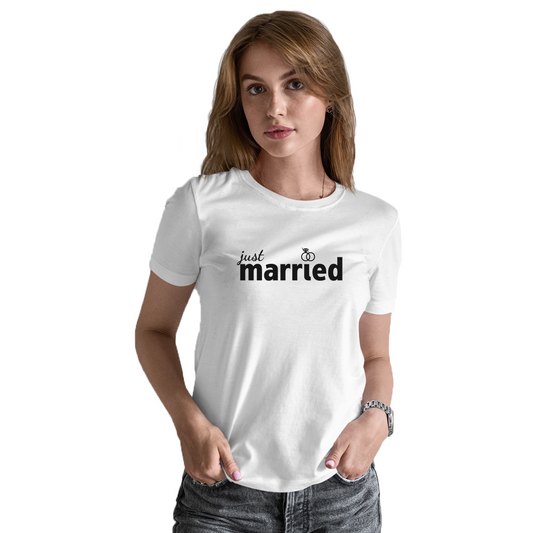 Just Married Women's T-shirt | White