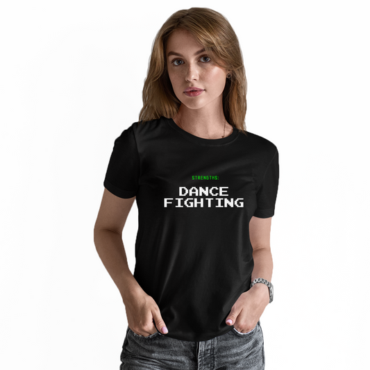 Strengths Dance Fighting Women's T-shirt | Black