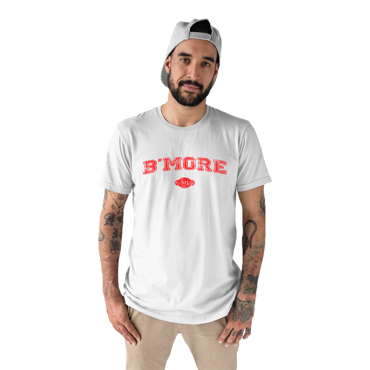 B'more 1729 Represent Men's T-shirt | White