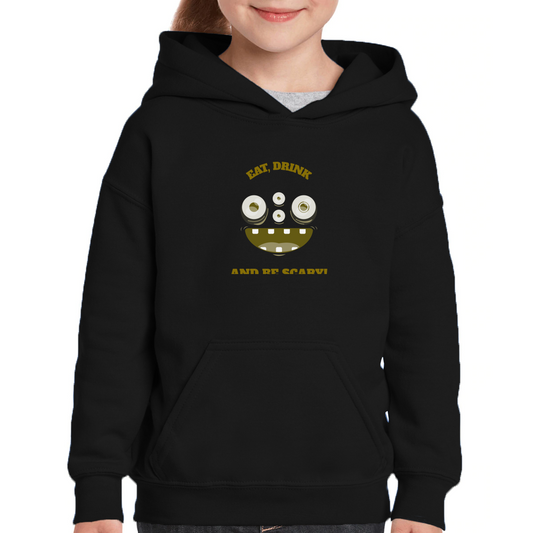 Eat, Drink and Be Scary! Kids Hoodie | Black