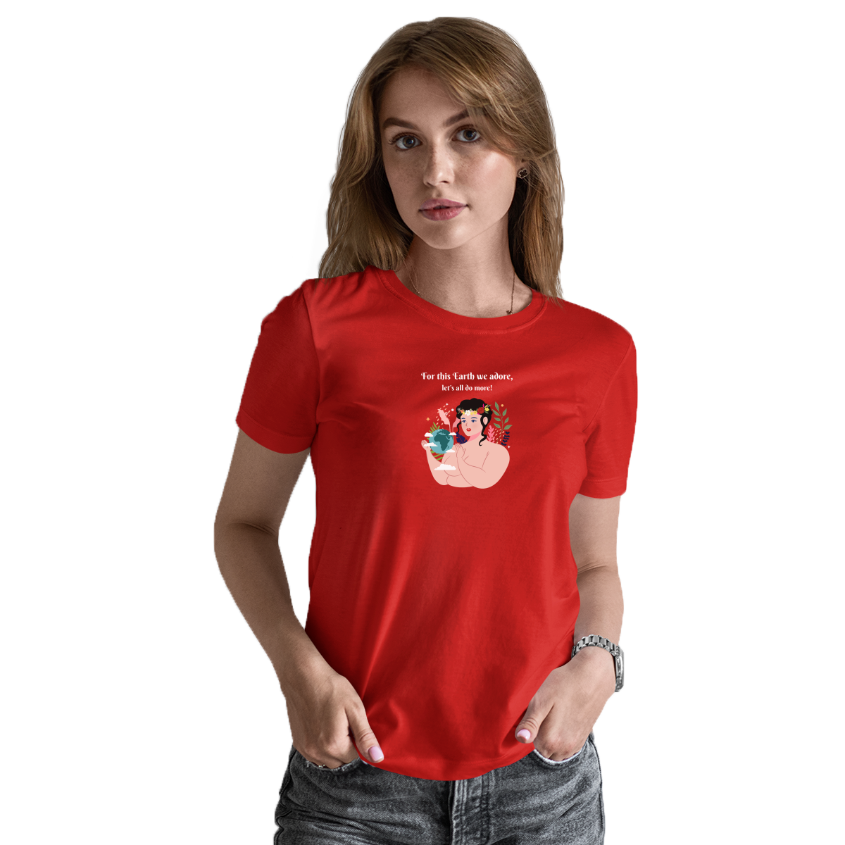For this World we adore, let's all do more! Women's T-shirt | Red