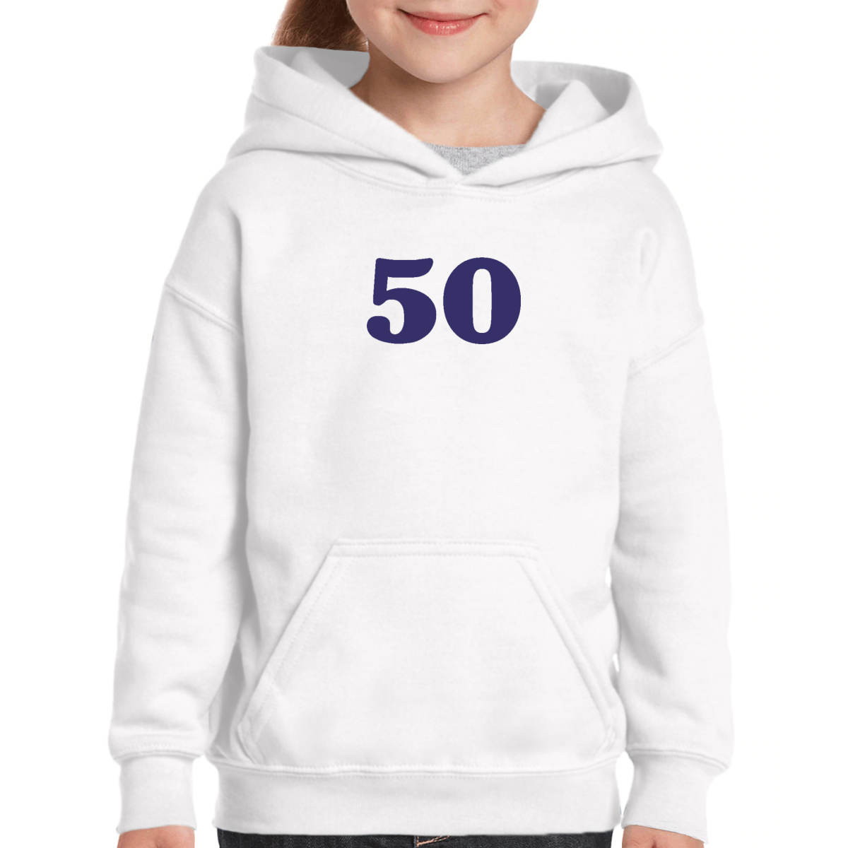 Bold 50 Kids Hoodie | White
