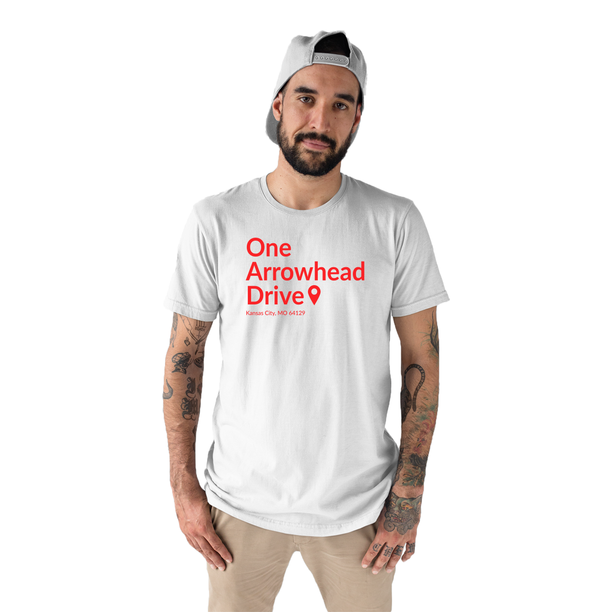 Kansas City Football Stadium Men's T-shirt | White