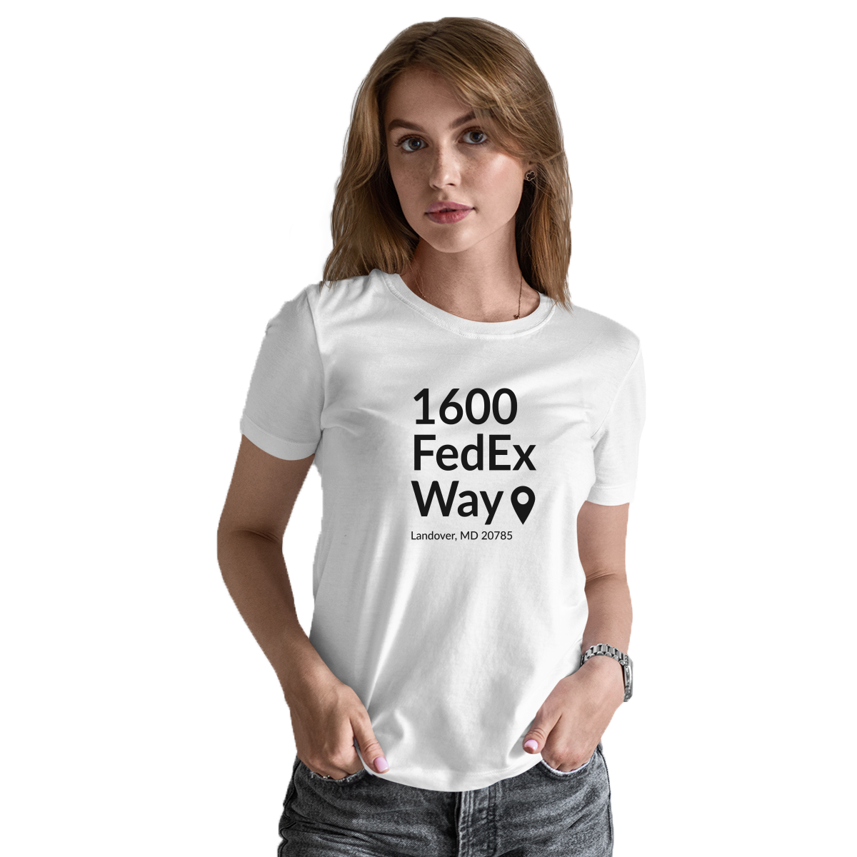 Washington D.C. Football Stadium Women's T-shirt | White