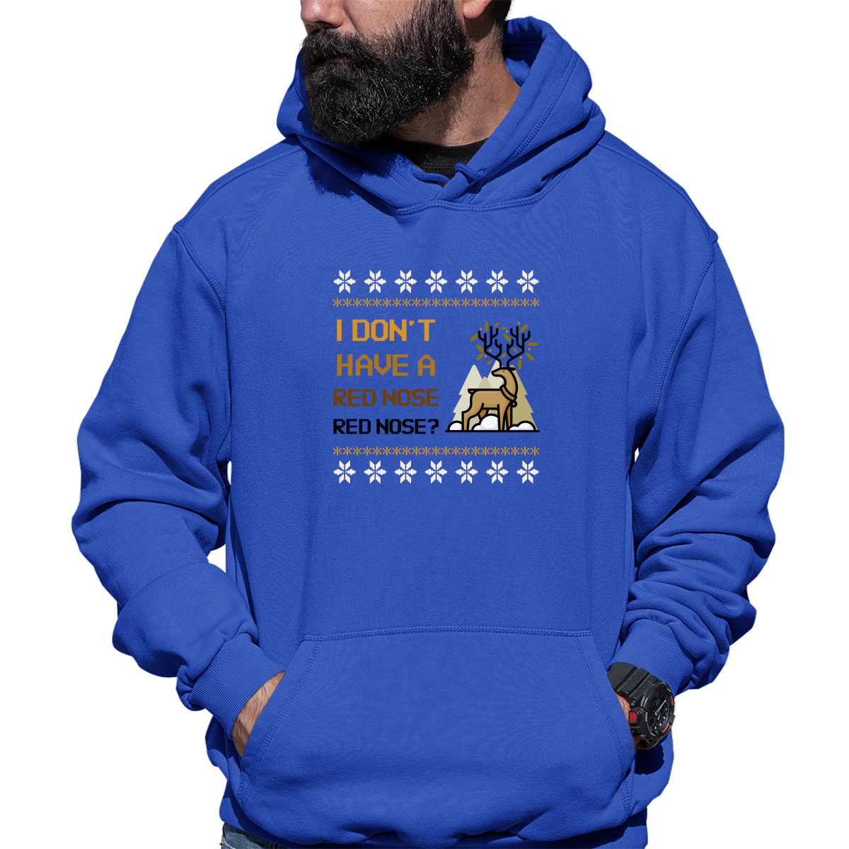 2021 Ugly Sweater Christmas Party Unisex Hoodie | Blue