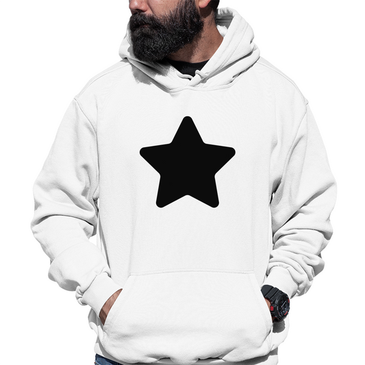 Cartoon Star Unisex Hoodie | White