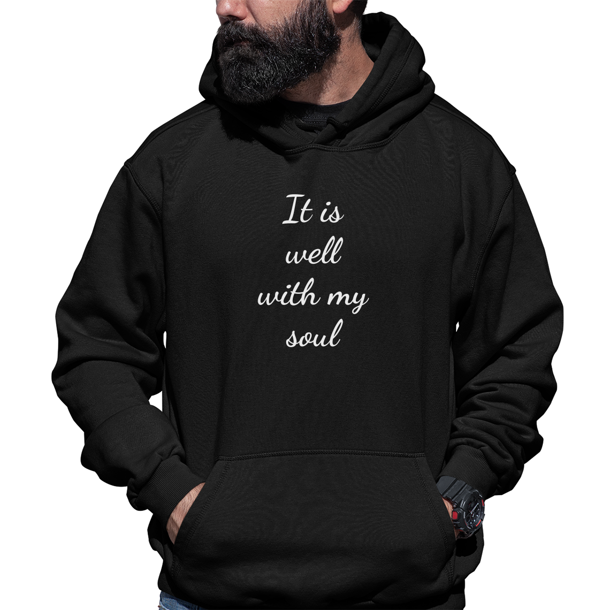 It Is Well With My Soul Unisex Hoodie | Black