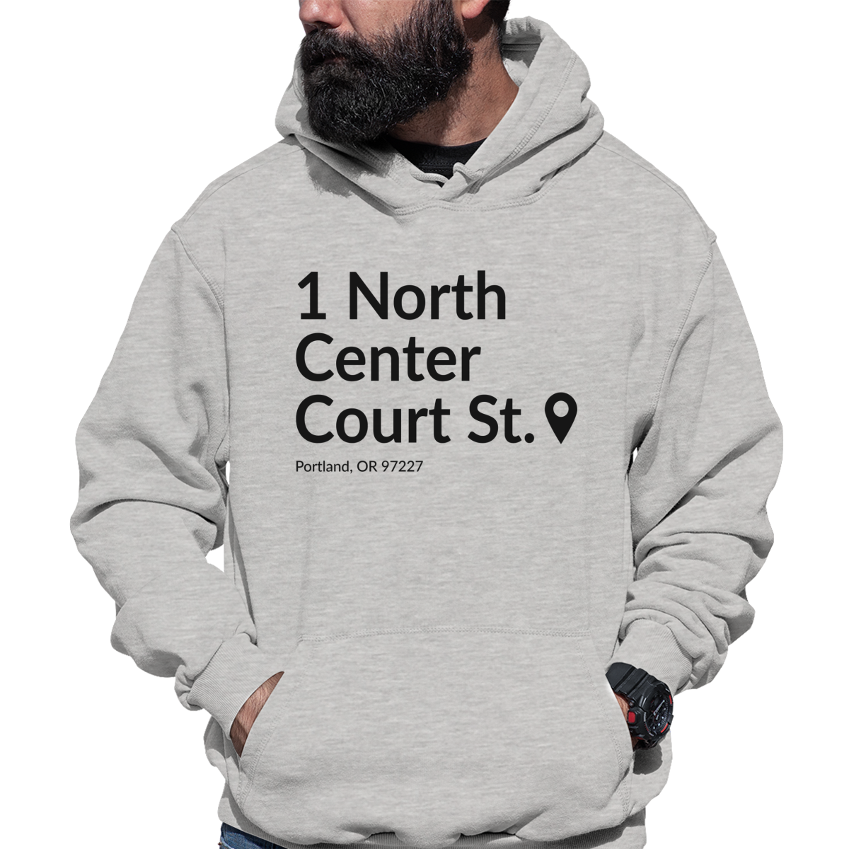 Portland Basketball Stadium Unisex Hoodie | Gray