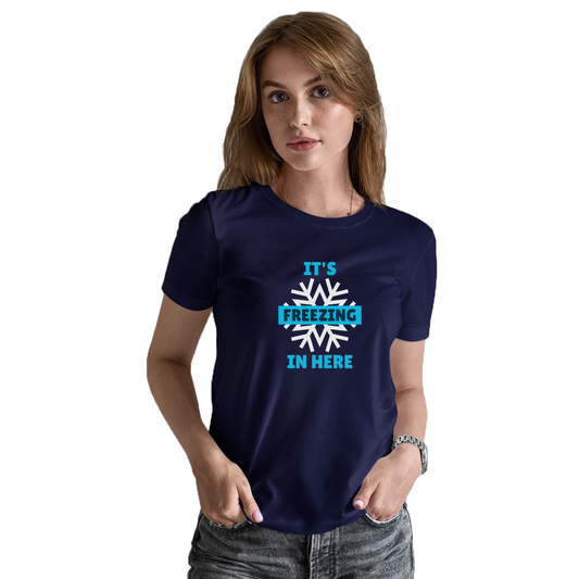 It's Freezing In Here! Women's T-shirt | Navy