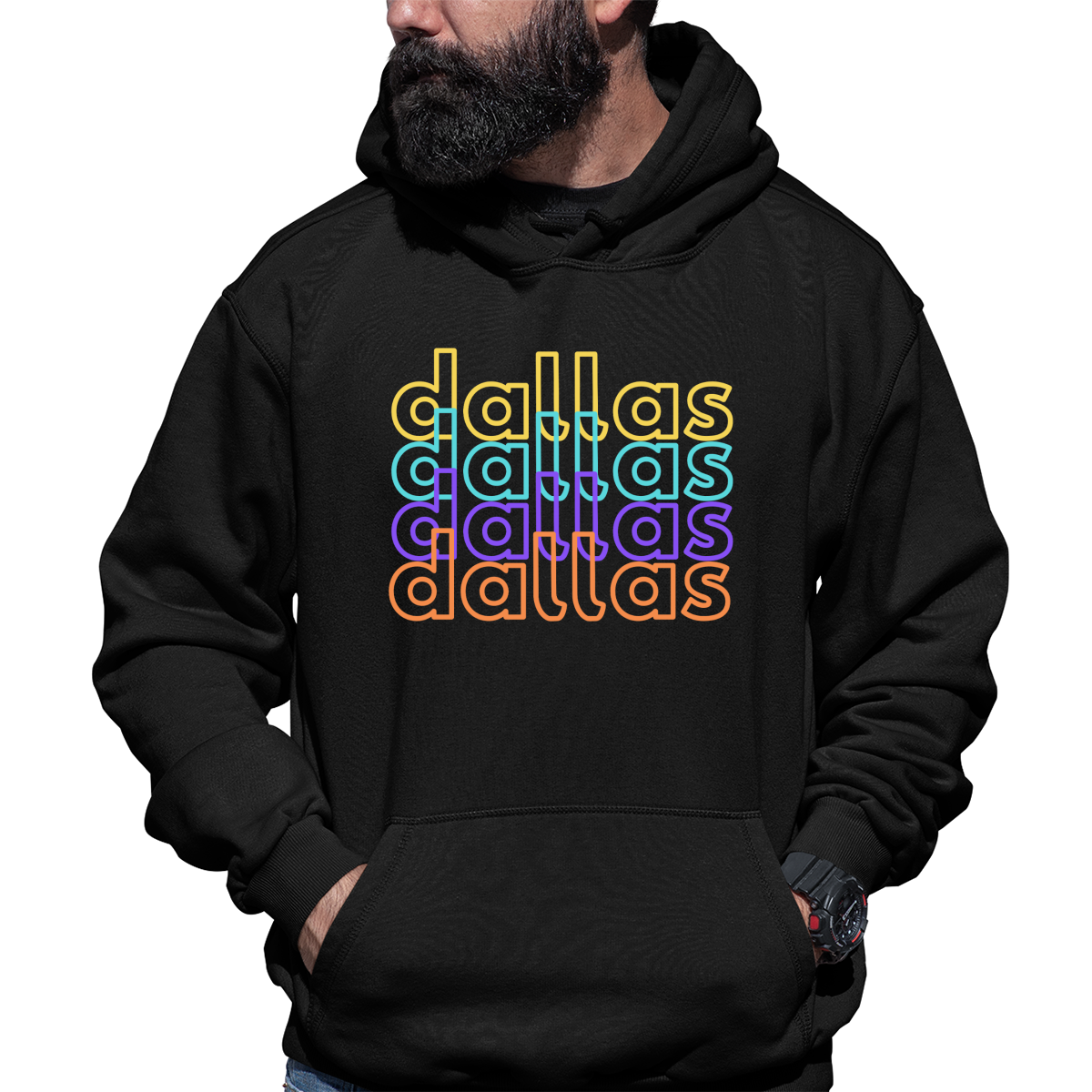 Dallas Unisex Hoodie | Black