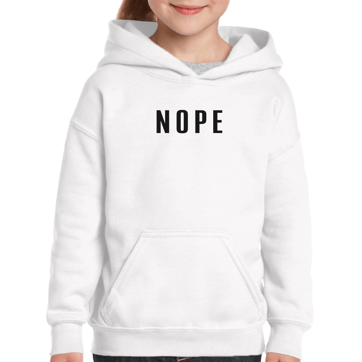 Nope Kids Hoodie | White