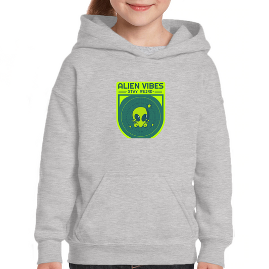 Alien Vibes Kids Hoodie | Gray