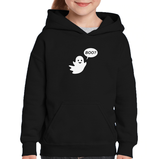 Cute Ghost Halloween Kids Hoodie | Black