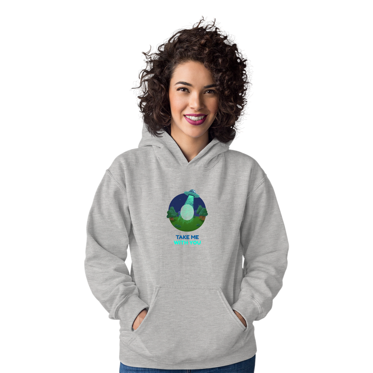 Take Me With You Unisex Hoodie | Gray