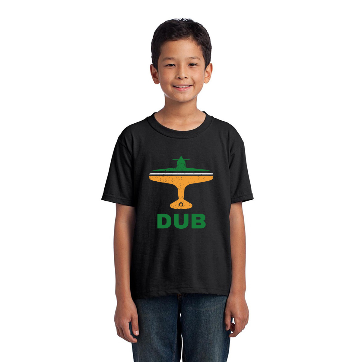 Fly Dublin DUB Airport Kids T-shirt | Black