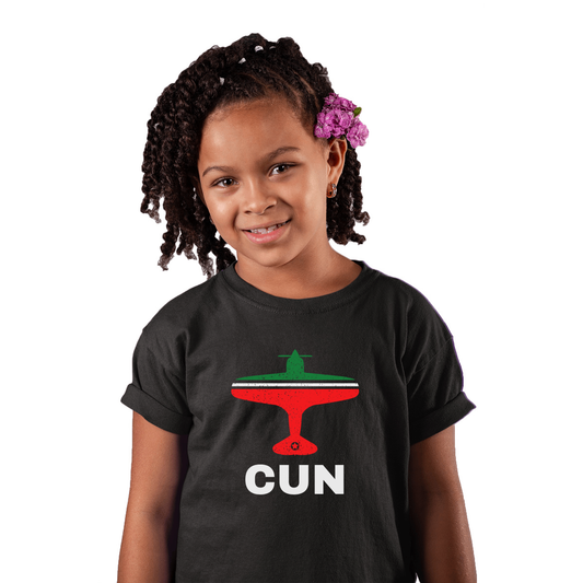 Fly Cancun CUN Airport Kids T-shirt | Black