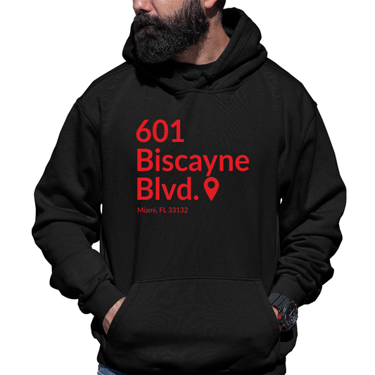 Miami Basketball Stadium Unisex Hoodie | Black