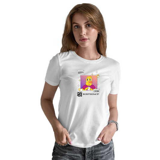 Happy Corona Birthday Women's T-shirt | White