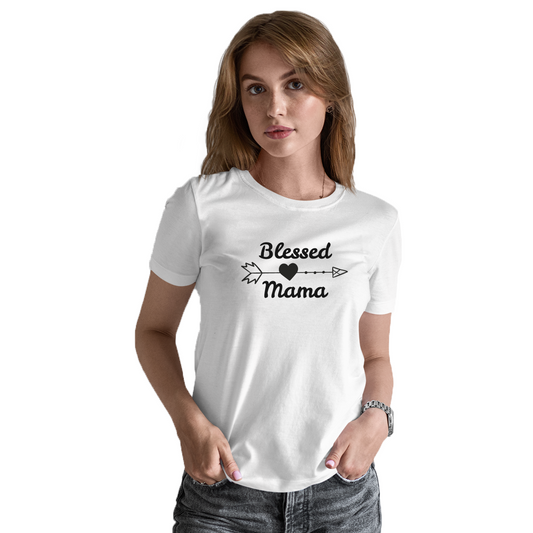 Blessed Mama Shirt Women's T-shirt | White