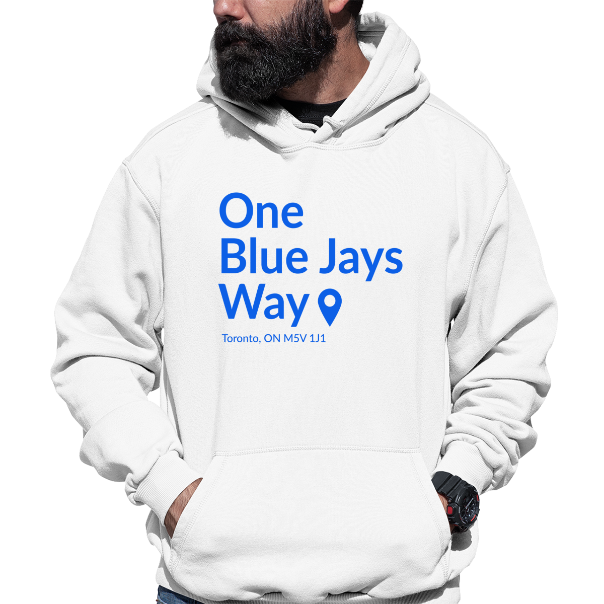 Toronto Baseball Stadium Unisex Hoodie | White