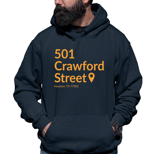 Houston Baseball Stadium Unisex Hoodie | Navy