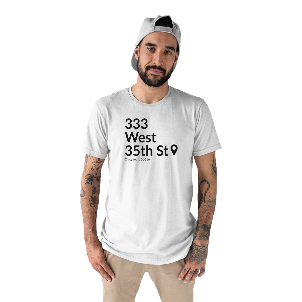 Chicago Baseball Stadium South Side Men's T-shirt | White