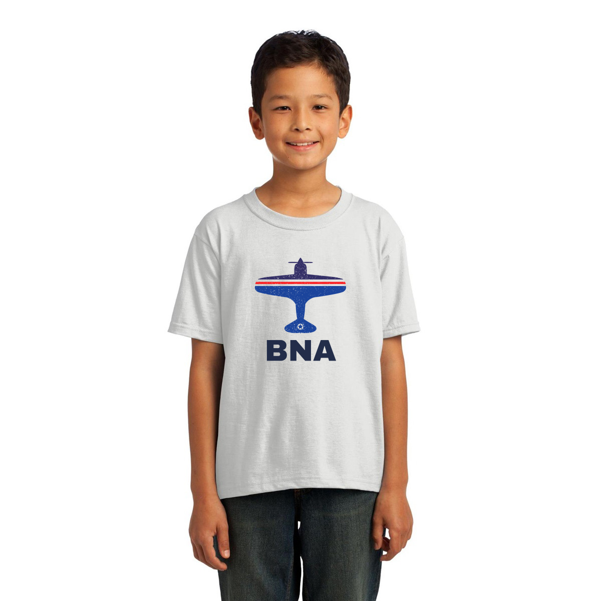 Fly Nashville BNA Airport Kids T-shirt | White